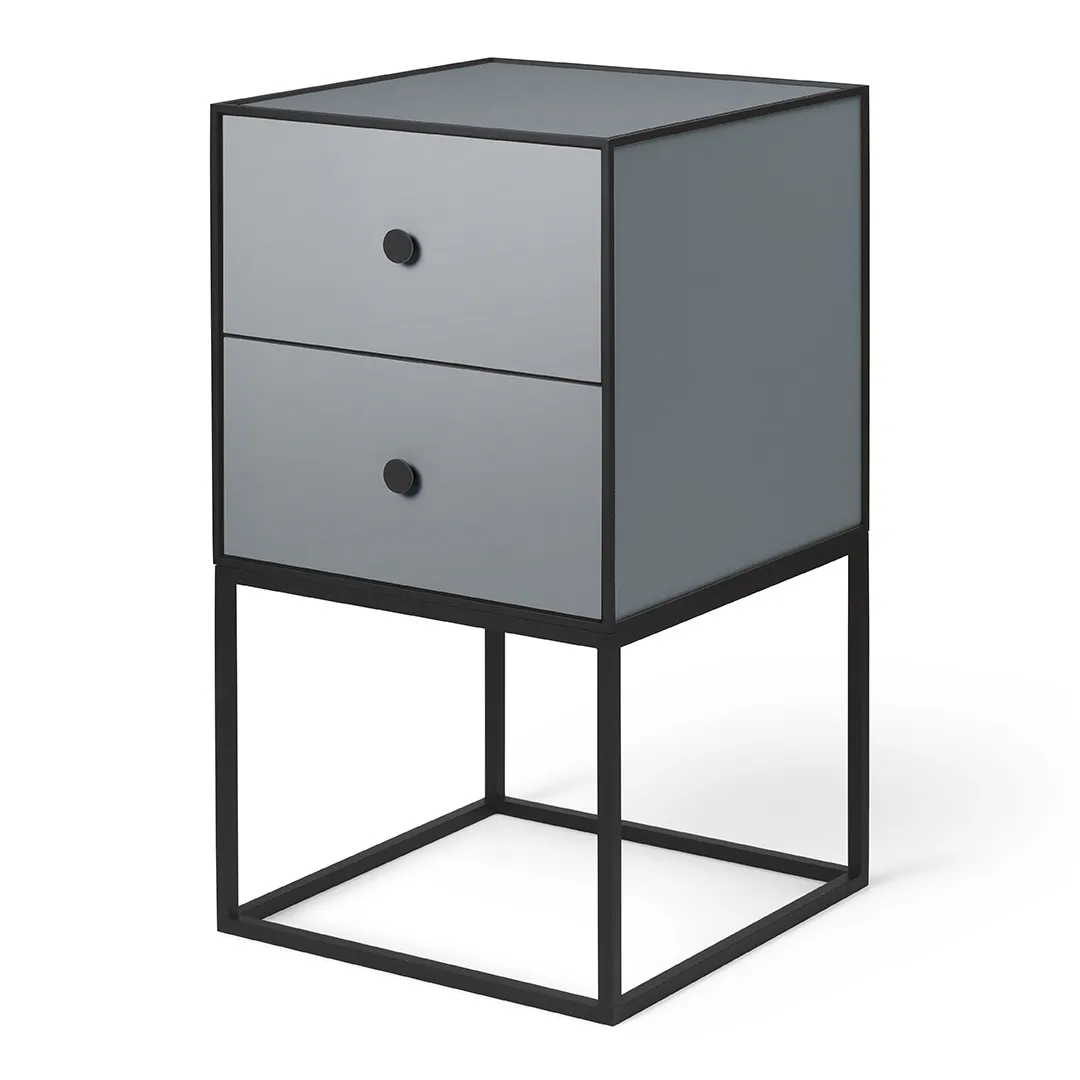 Frame 35 bijzettafel met twee lades, Donkergrijs Audo Copenhagen