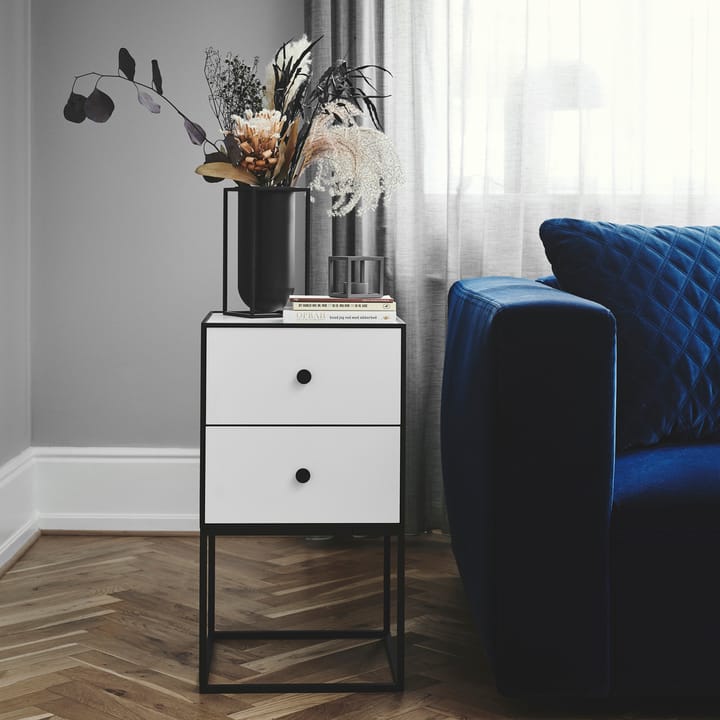 Frame 35 bijzettafel met twee lades, Wit Audo Copenhagen