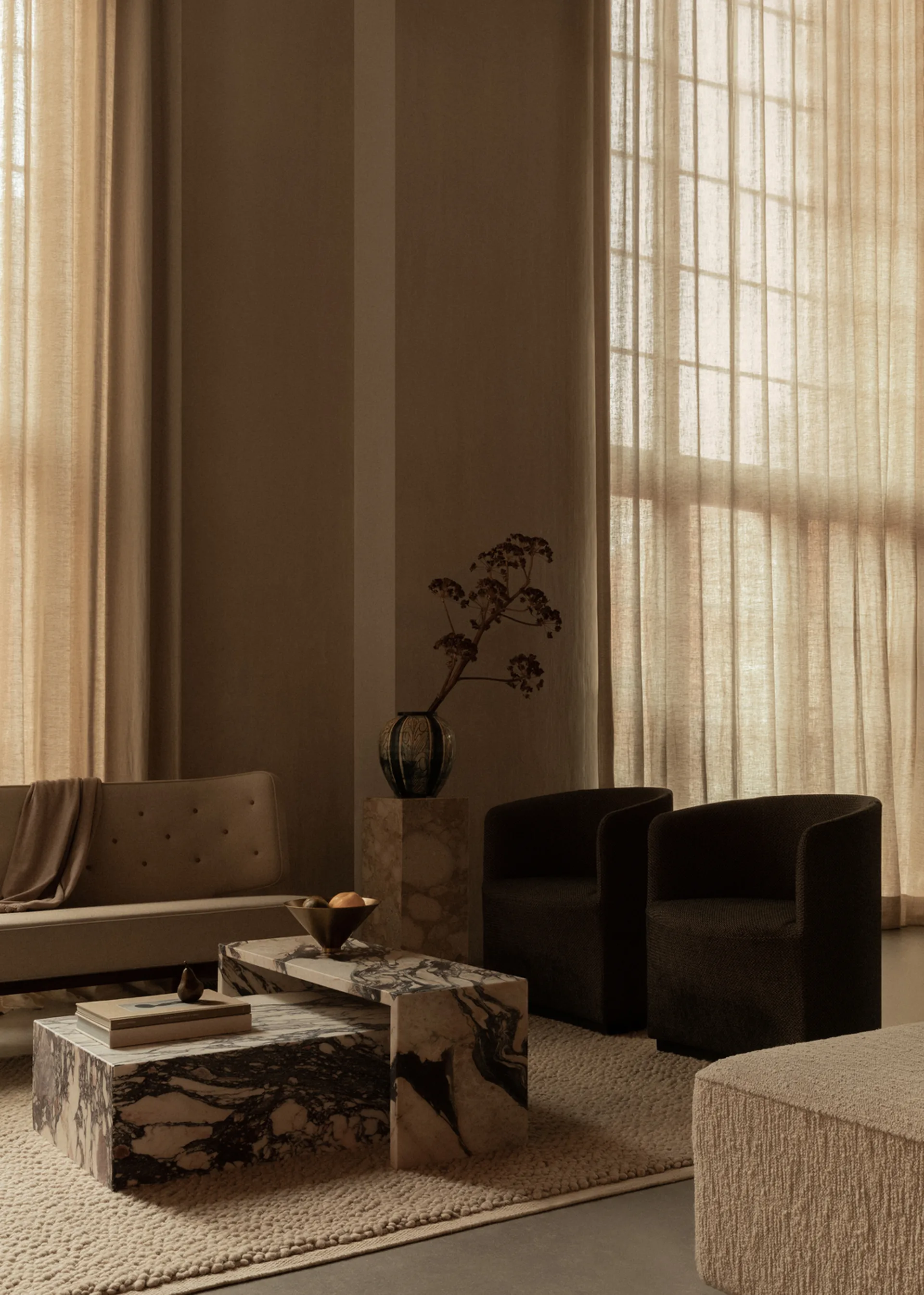 Gravel vloerkleed 200x300 cm, Ivory Audo Copenhagen