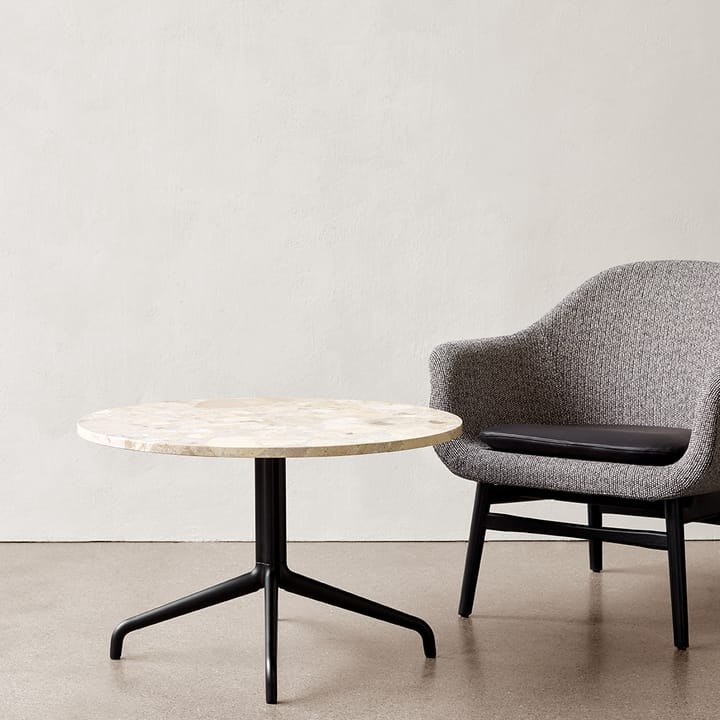 Harbour Column loungetafel, oak black, zwart stalen onderstel Audo Copenhagen
