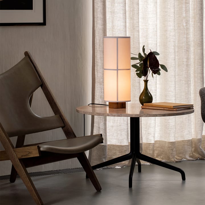 Harbour Column loungetafel, oak black, zwart stalen onderstel Audo Copenhagen