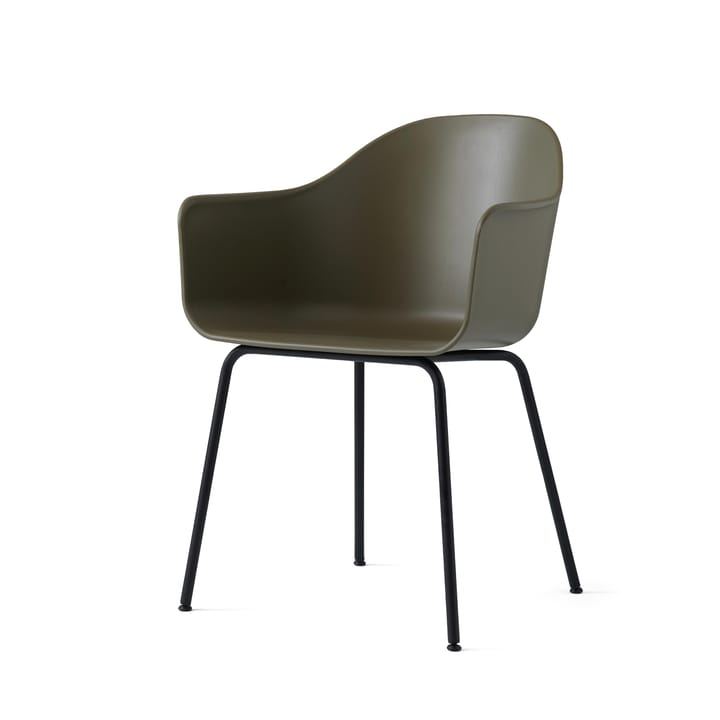 Harbour stoel armleuningen zwarte poten, olive Audo Copenhagen
