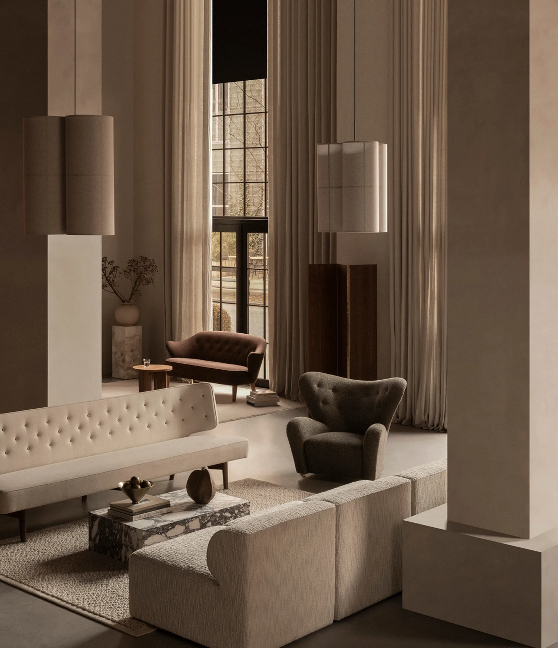 Hashira Cluster hanglamp raw, 45 cm Audo Copenhagen