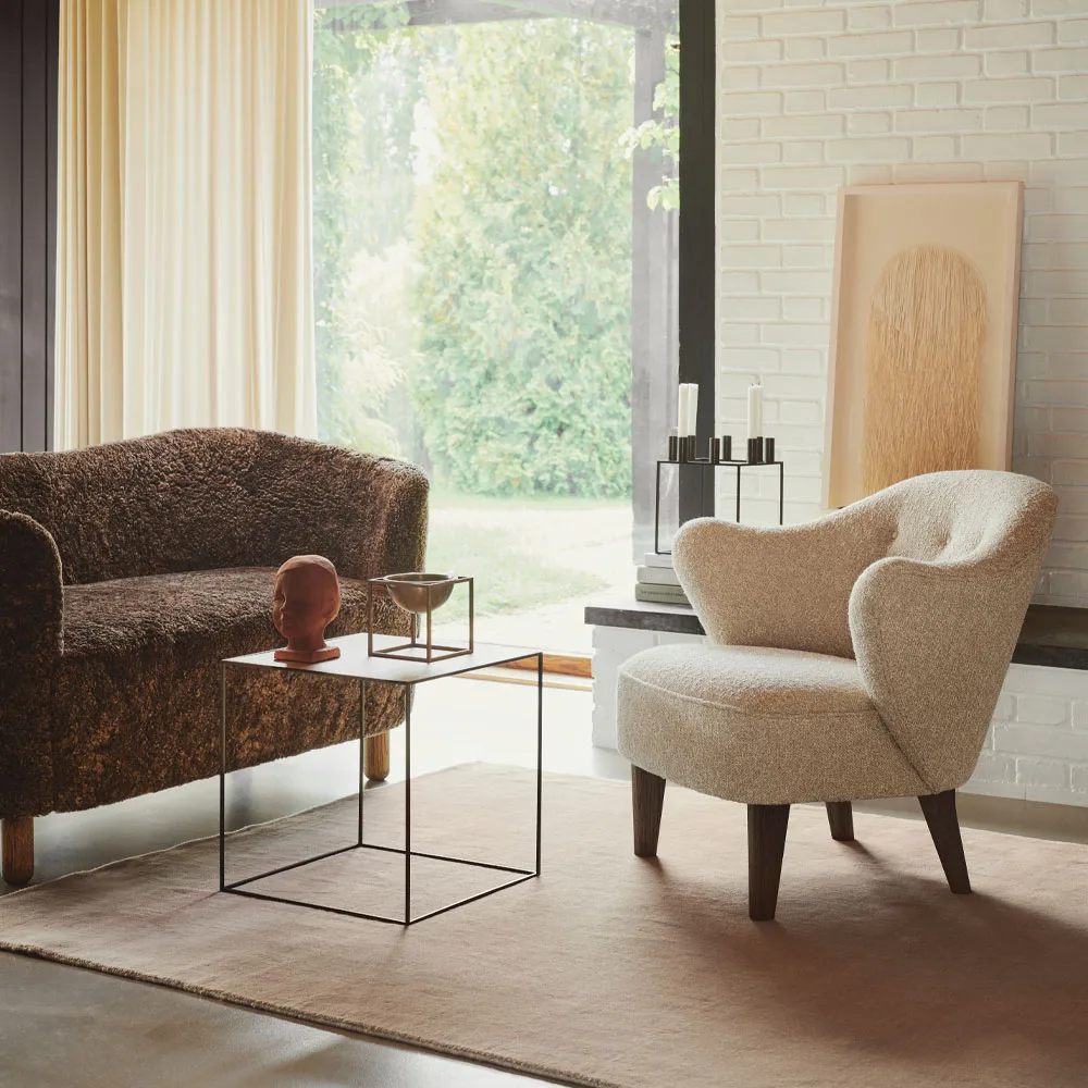 Ingeborg fauteuil, Sahcozero beige-poten gerookt eikenhout Audo Copenhagen