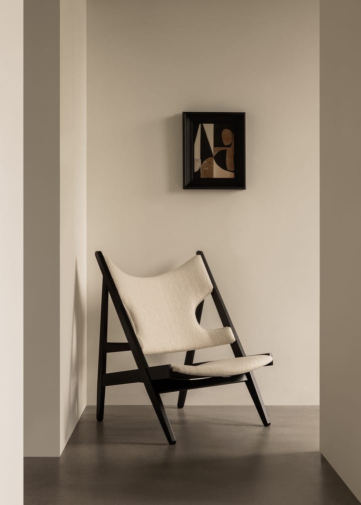 Knitting loungefauteuil, Barnum Bouclé 24-zwart eik Audo Copenhagen