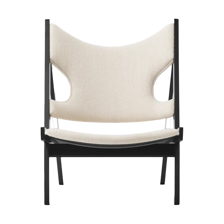 Knitting loungefauteuil - Barnum Bouclé 24-zwart eiken - Audo Copenhagen