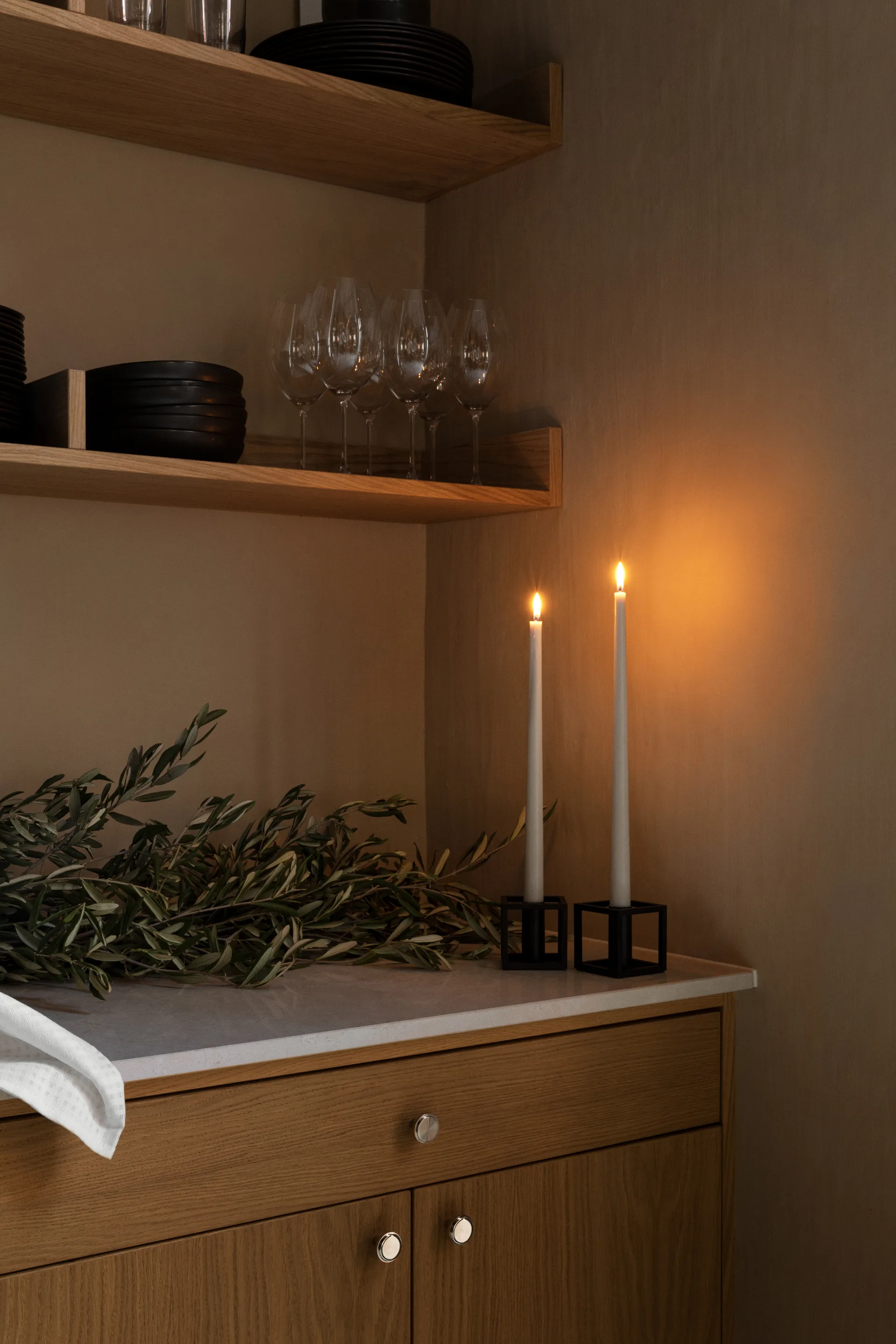 Kubus 1 kandelaar, black (zwart) Audo Copenhagen