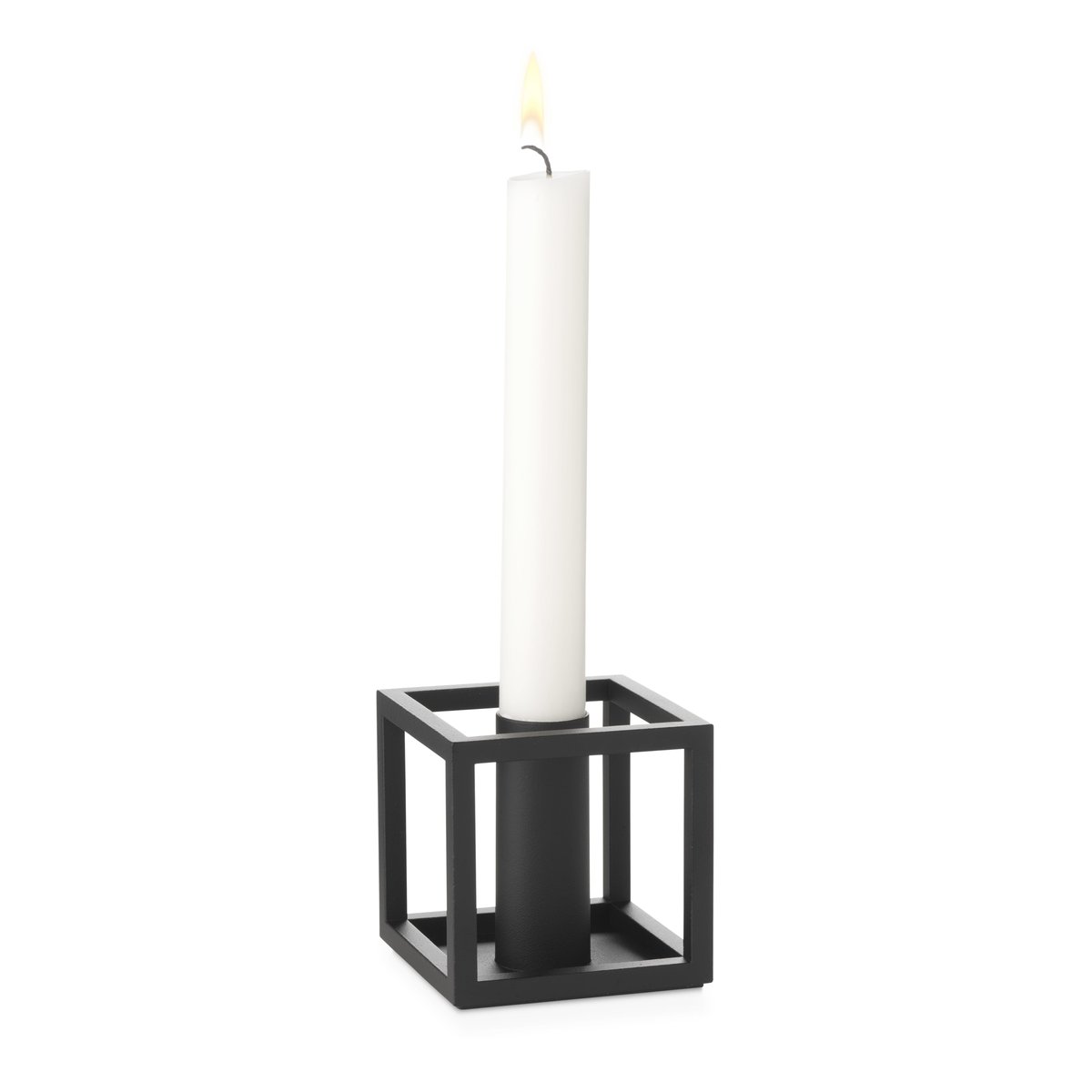 Audo Copenhagen Kubus 1 kandelaar black (zwart) | Scandinavisch Interieur | Kandelaars | Zwart