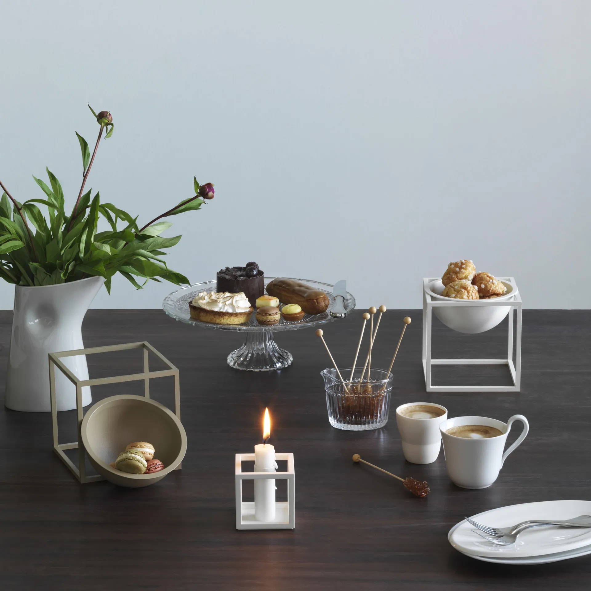 Kubus 1 kandelaar, white (wit) Audo Copenhagen