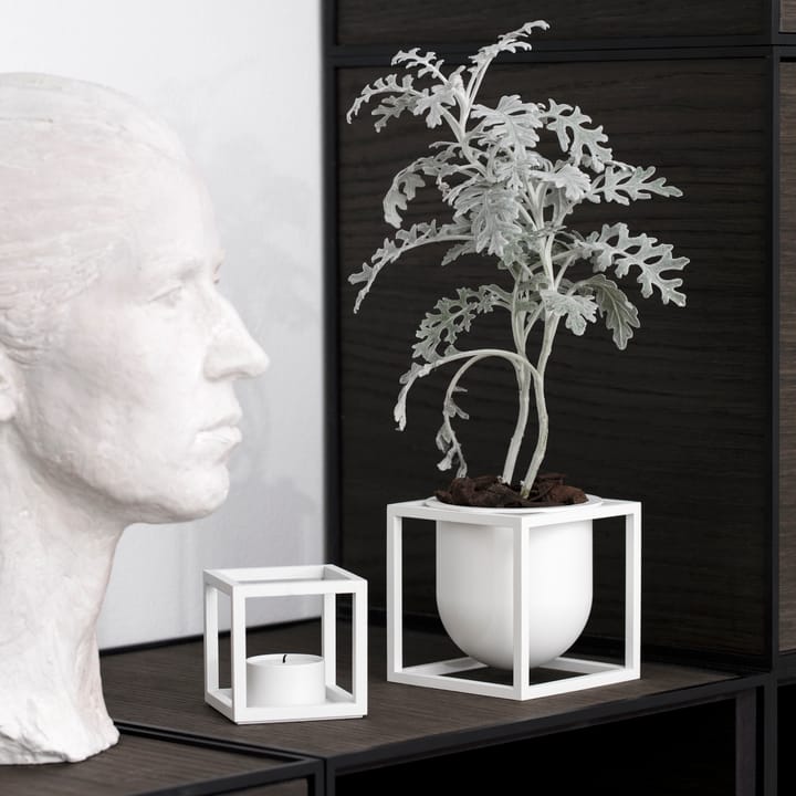 Kubus bloempot 10 cm, Wit Audo Copenhagen