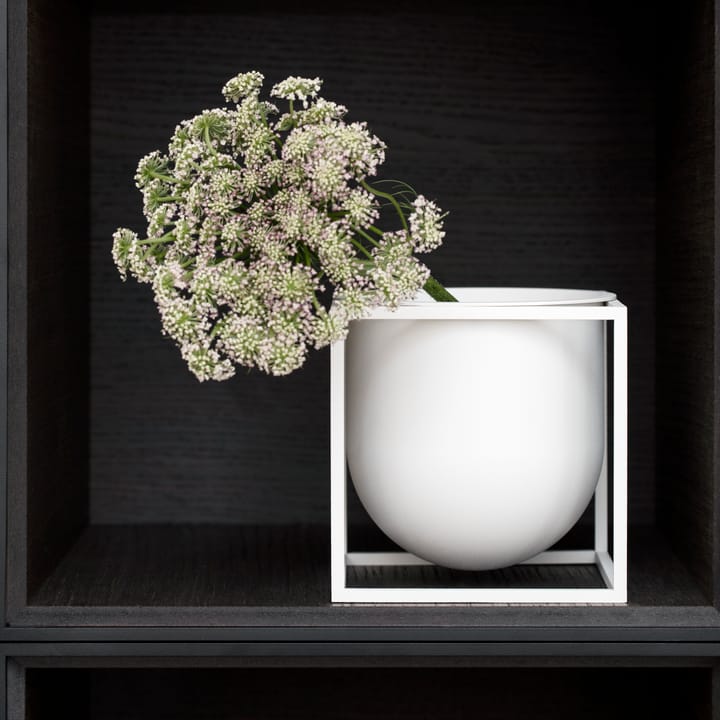 Kubus bloempot 14 cm, Wit Audo Copenhagen