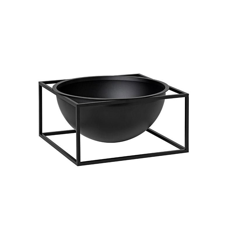 Audo Copenhagen Kubus kom groot laag zwart | Scandinavisch Interieur | Decoratieve schalen | Zwart