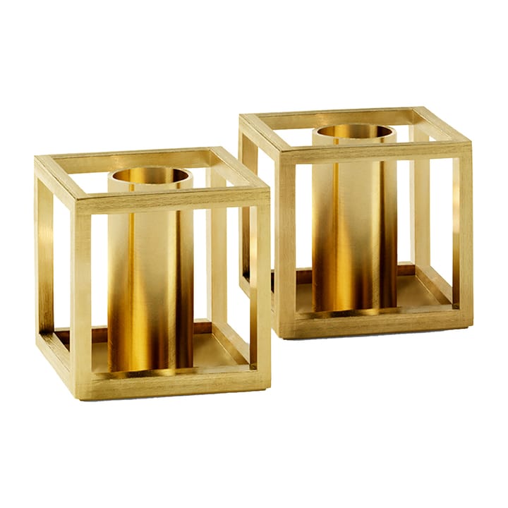 Kubus Micro kandelaar 2-pack - Messing - Audo Copenhagen