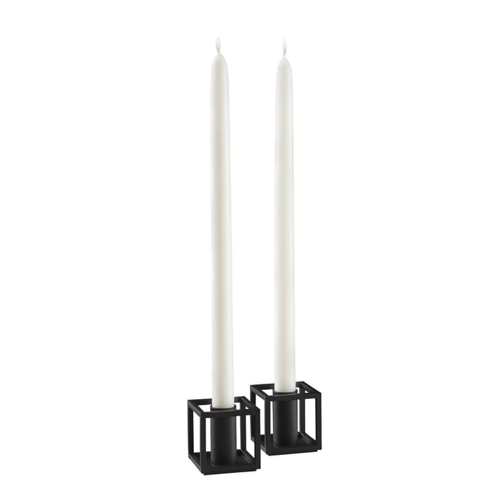 Kubus Micro kandelaar 2-pack, Zwart Audo Copenhagen