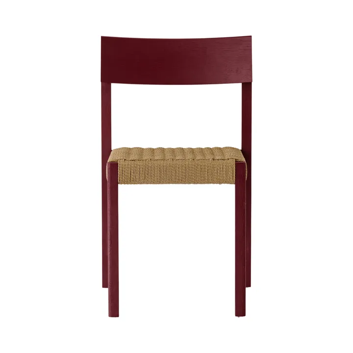 Mauro stoel - French red eiken-natuurlijk gevlochten zitting - Audo Copenhagen