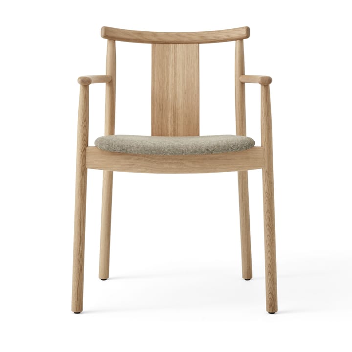 Merkur stoel met armleuningen en kussen, Oak-Hallingdal 0200 beige Audo Copenhagen