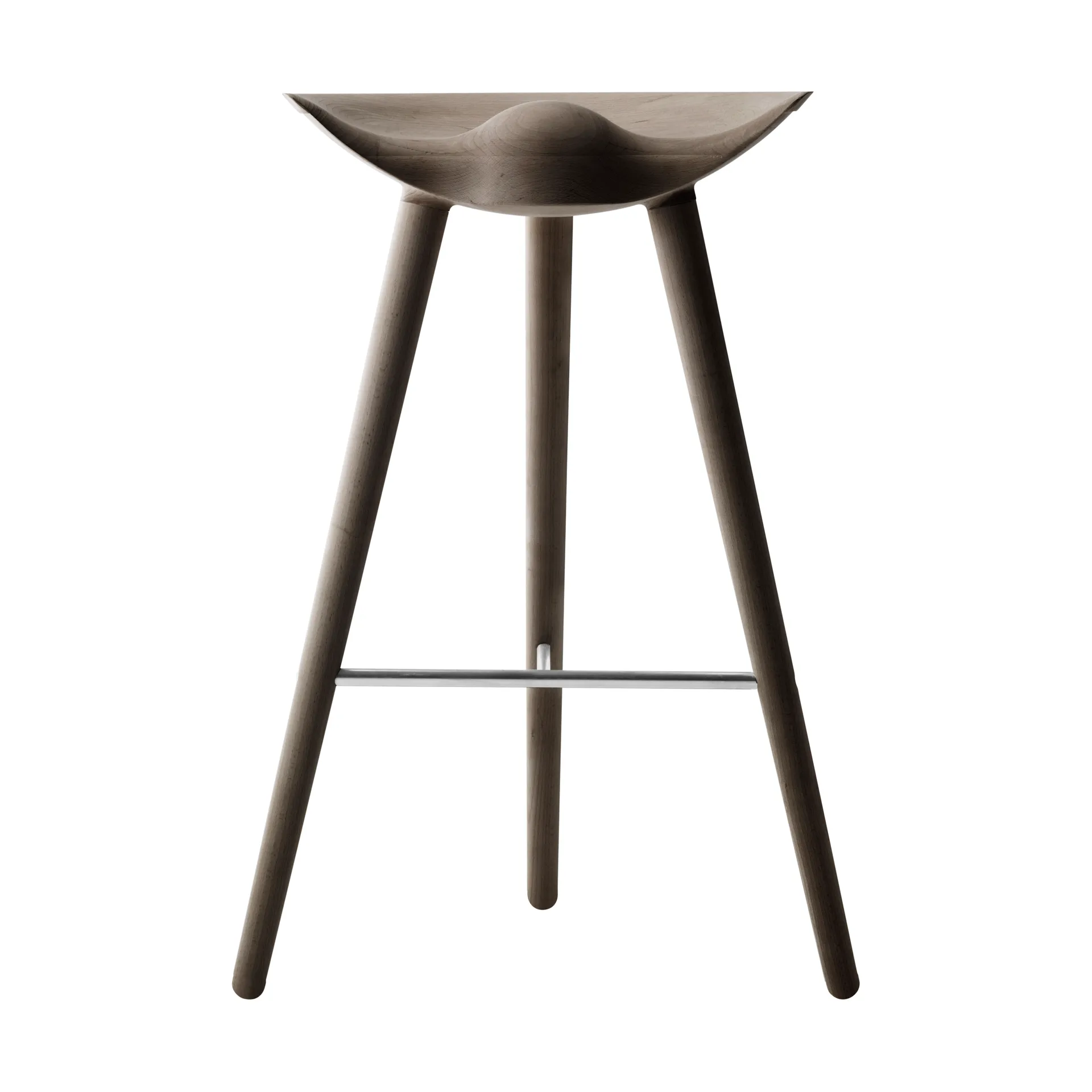 ML42 barkruk 69 cm, Bruin geolied eikenhout-staal Audo Copenhagen