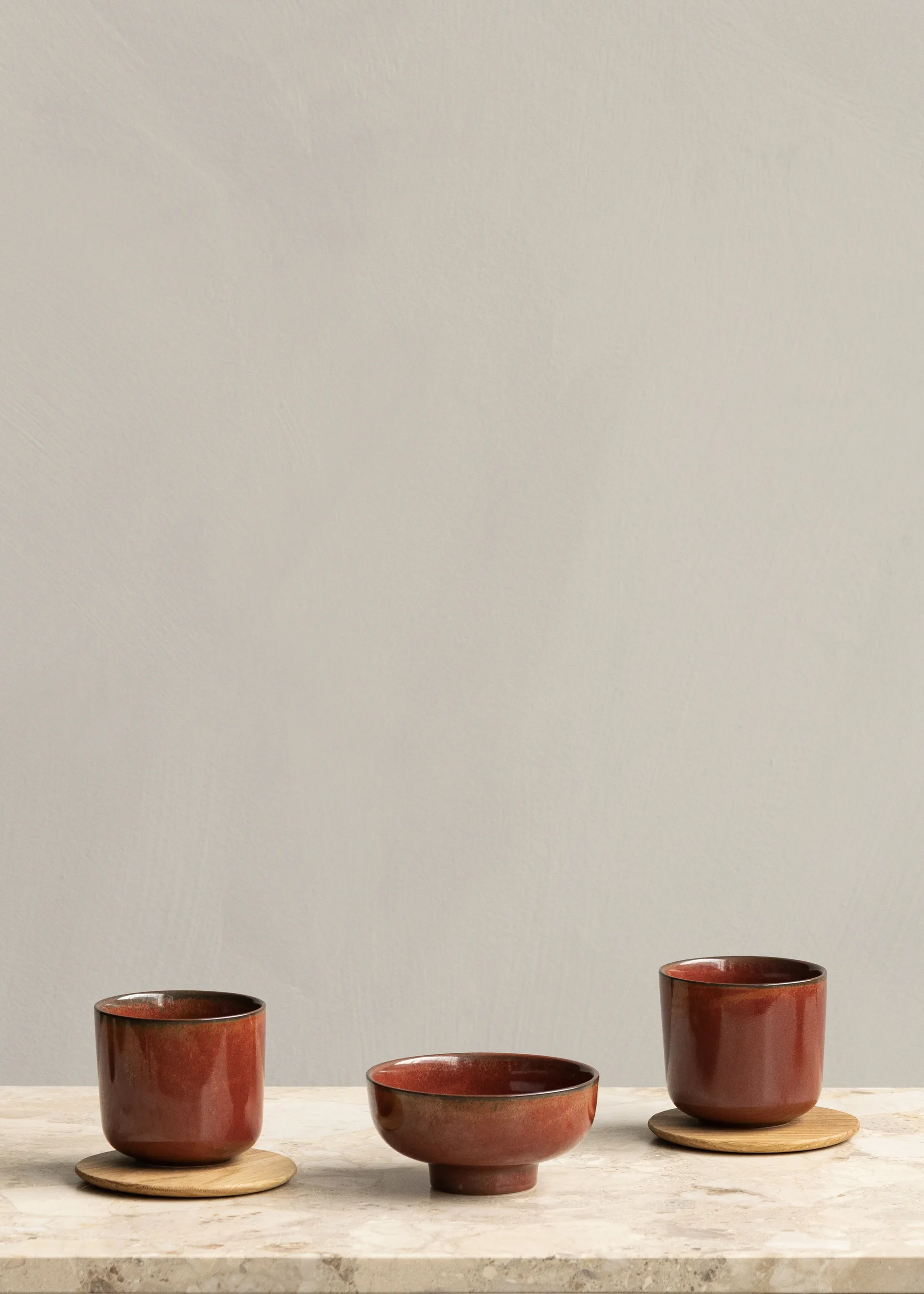 New Norm beker 26 cl 2-pack, Rood geglazuurd Audo Copenhagen
