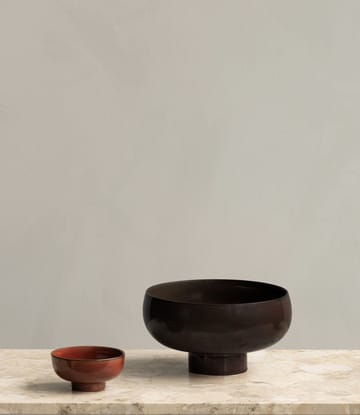 New Norm kom op voet Ø12 cm - Rood geglazuurd - Audo Copenhagen
