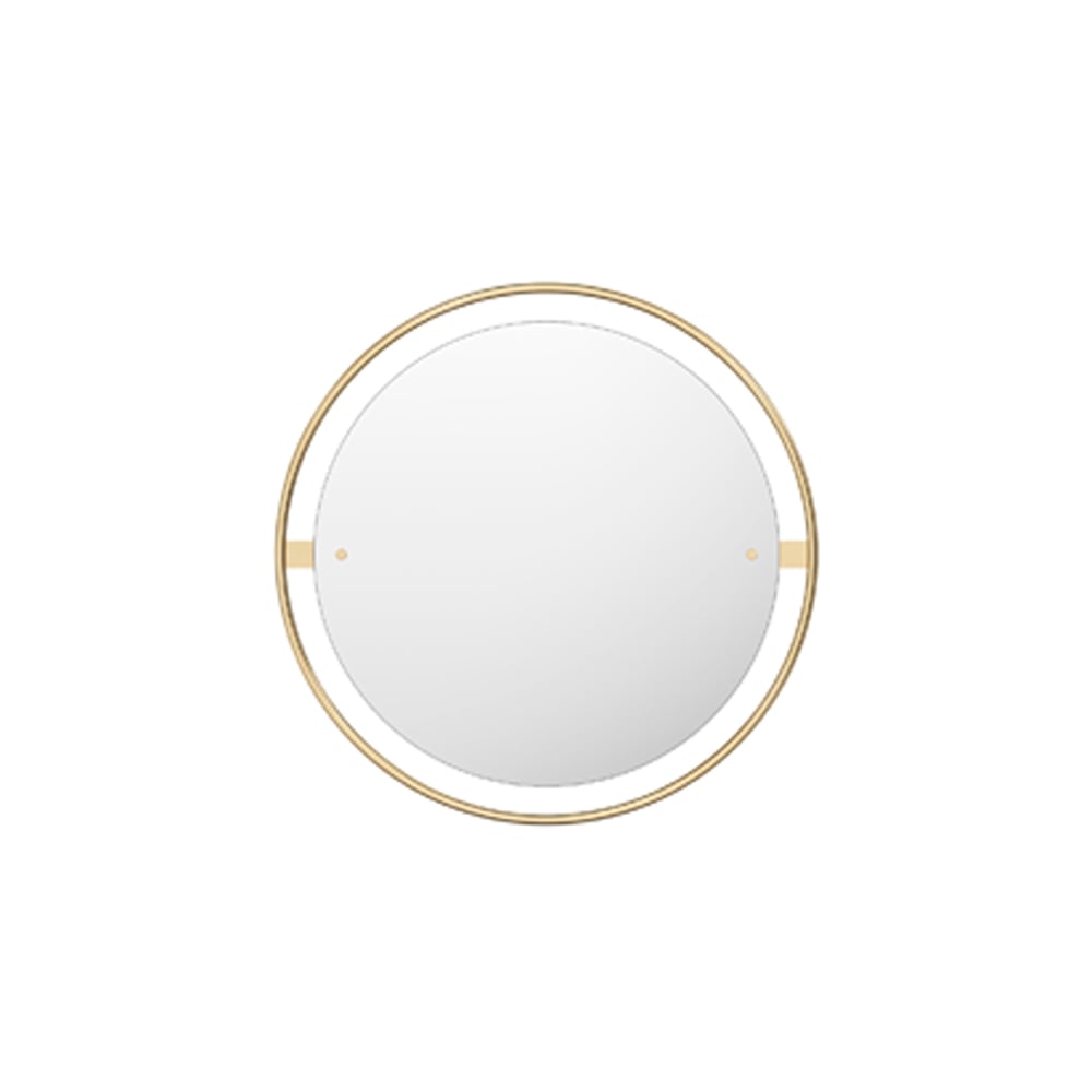 Audo Copenhagen Nimbus Spiegel polished brass, o60 | Scandinavisch Interieur | Wandspiegels | Goudkleurig