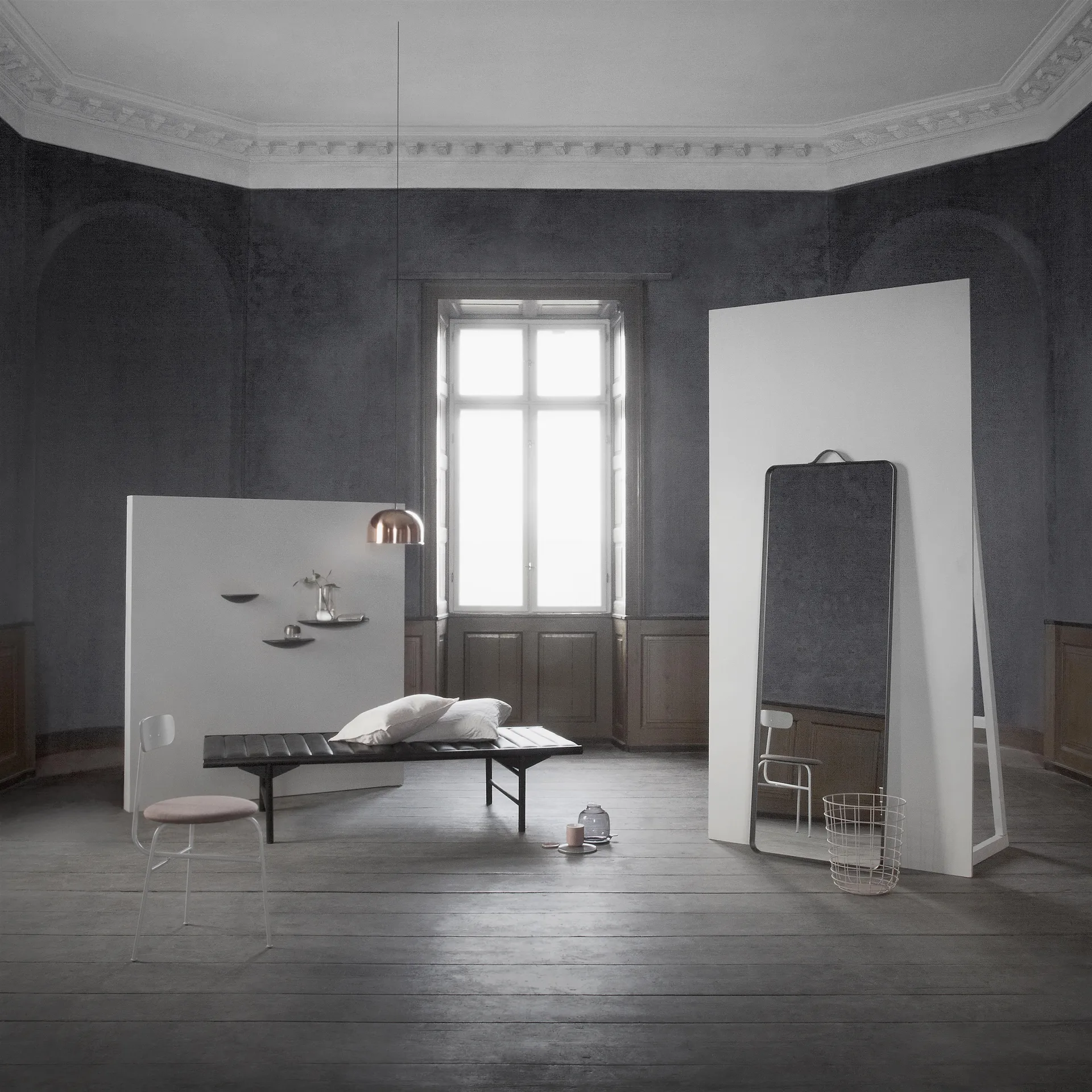 Norm Floor vloerspiegel, zwart Audo Copenhagen