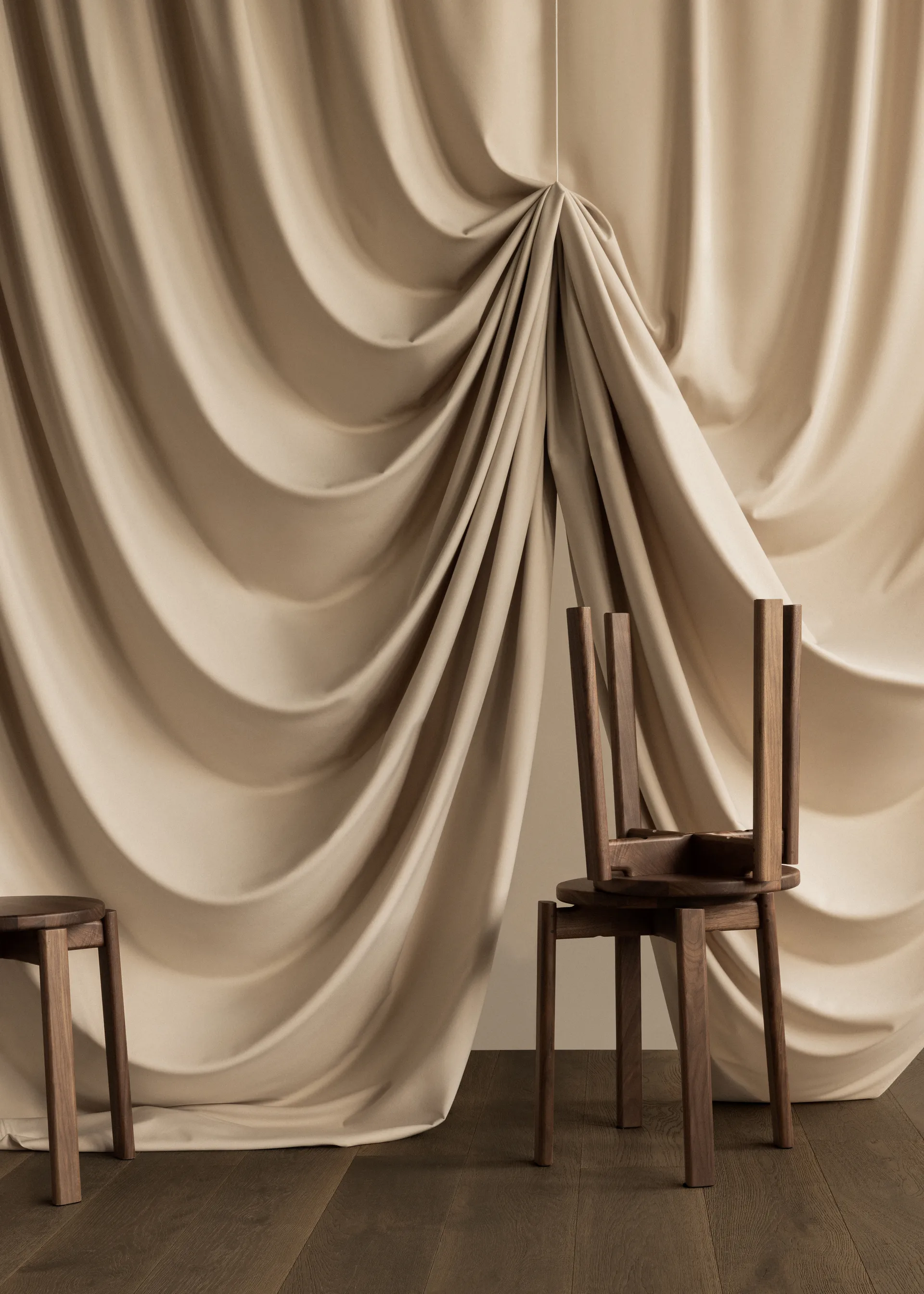 Passage kruk, Donkergebeitst eiken Audo Copenhagen