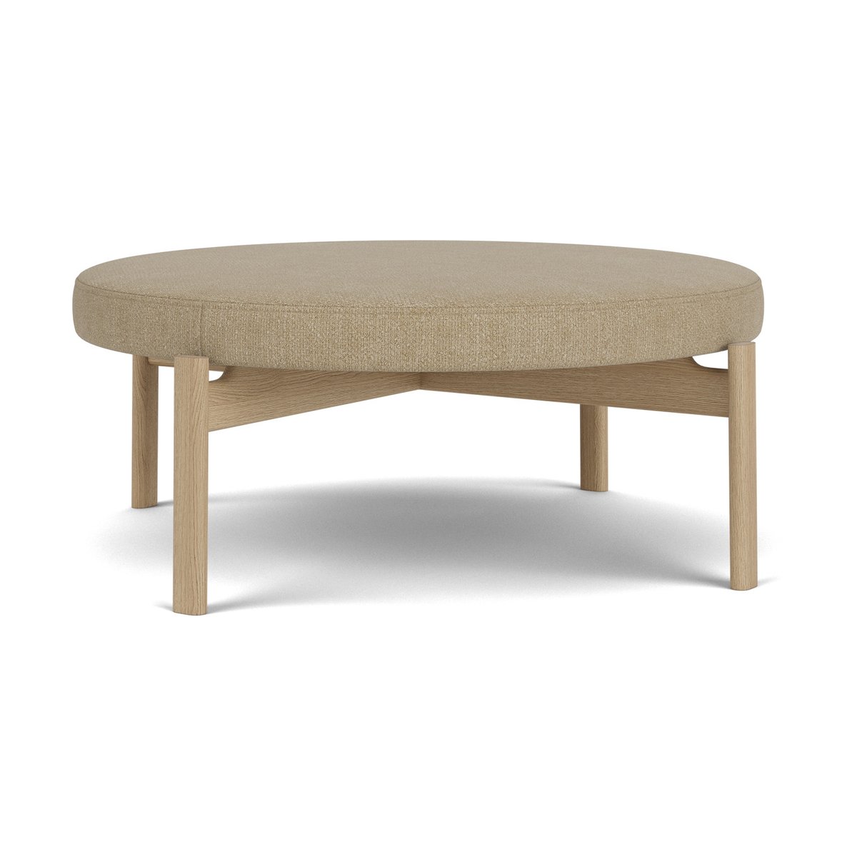 Audo Copenhagen Passage pouf o98,5 cm Natural oak-Audo Bouclé 02