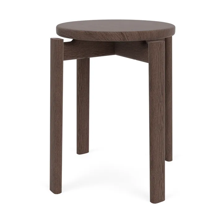 Passage ronde kruk - Donkergebeitst eiken, Ø42,5x47,5 cm - Audo Copenhagen