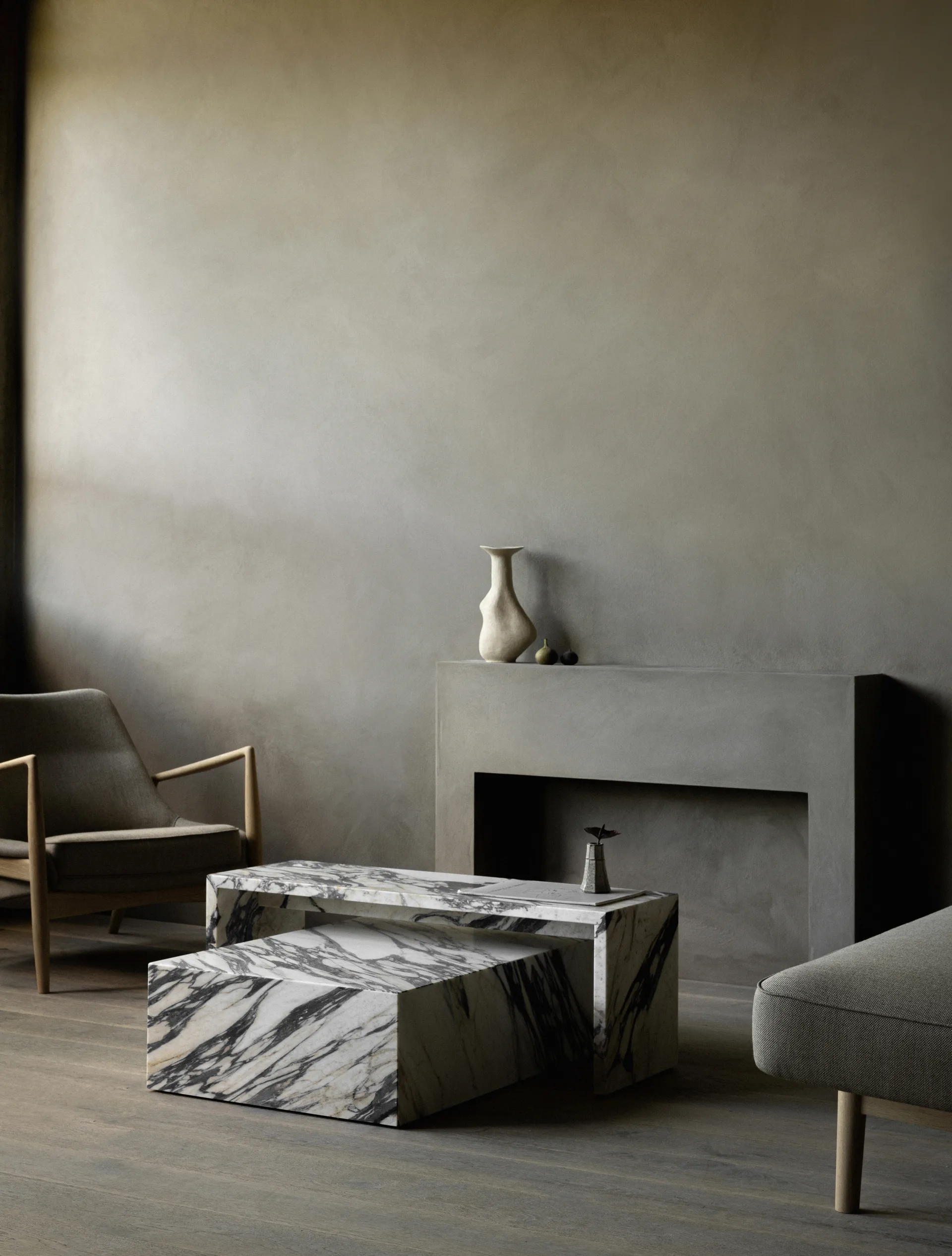 Plinth Bridge sideboard, Calacatta Viola Audo Copenhagen