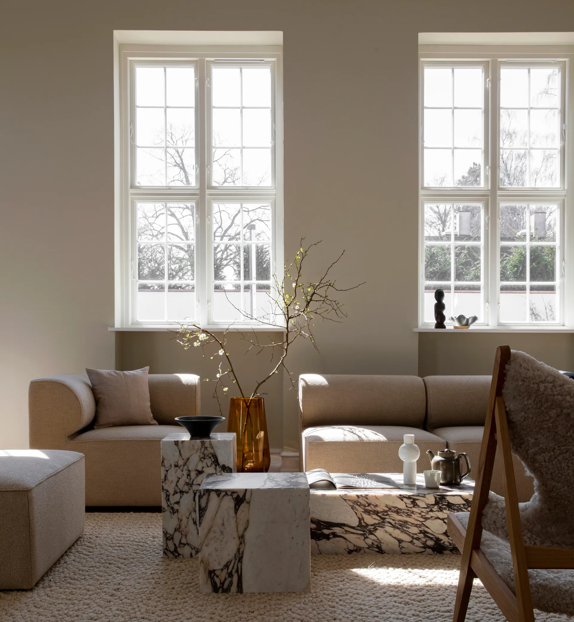 Plinth tall bijzettafel 30x30x51 cm, Multi rose Audo Copenhagen