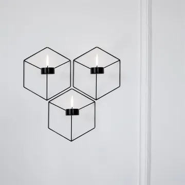 POV theelichthouder wand - 3-pack zwart - Audo Copenhagen