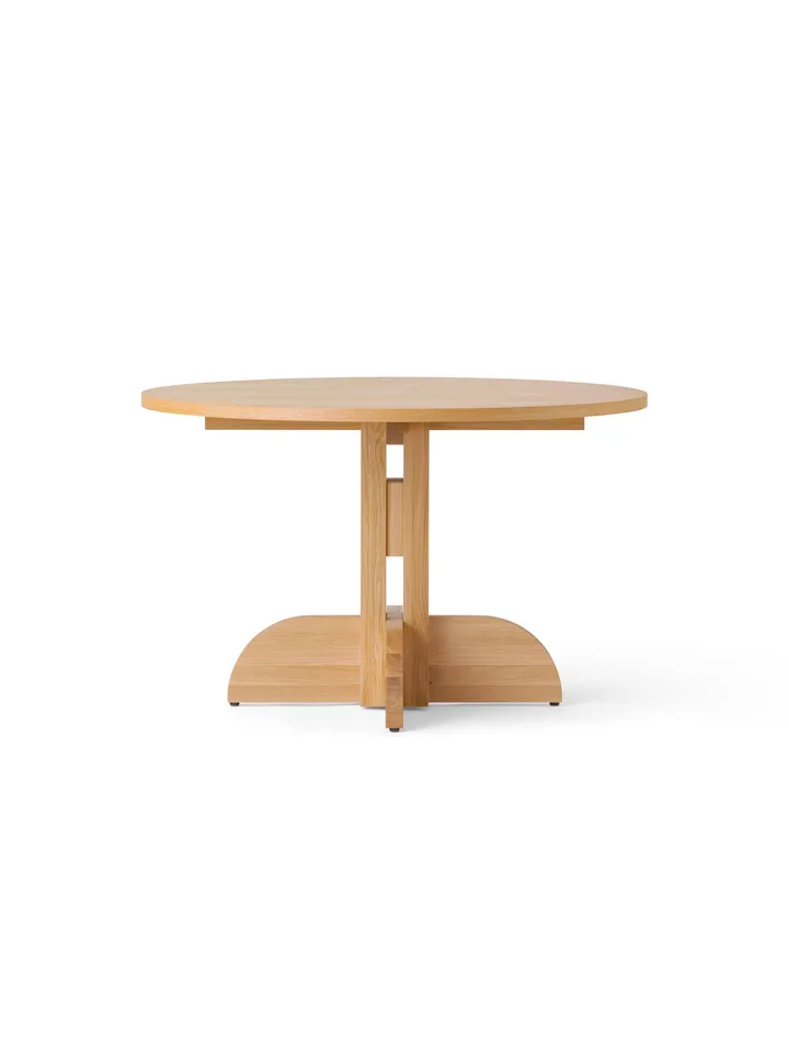Puffin eettafel eikenfineer Natural - Natuurlijk eikenfineer, Ø120 cm - Audo Copenhagen