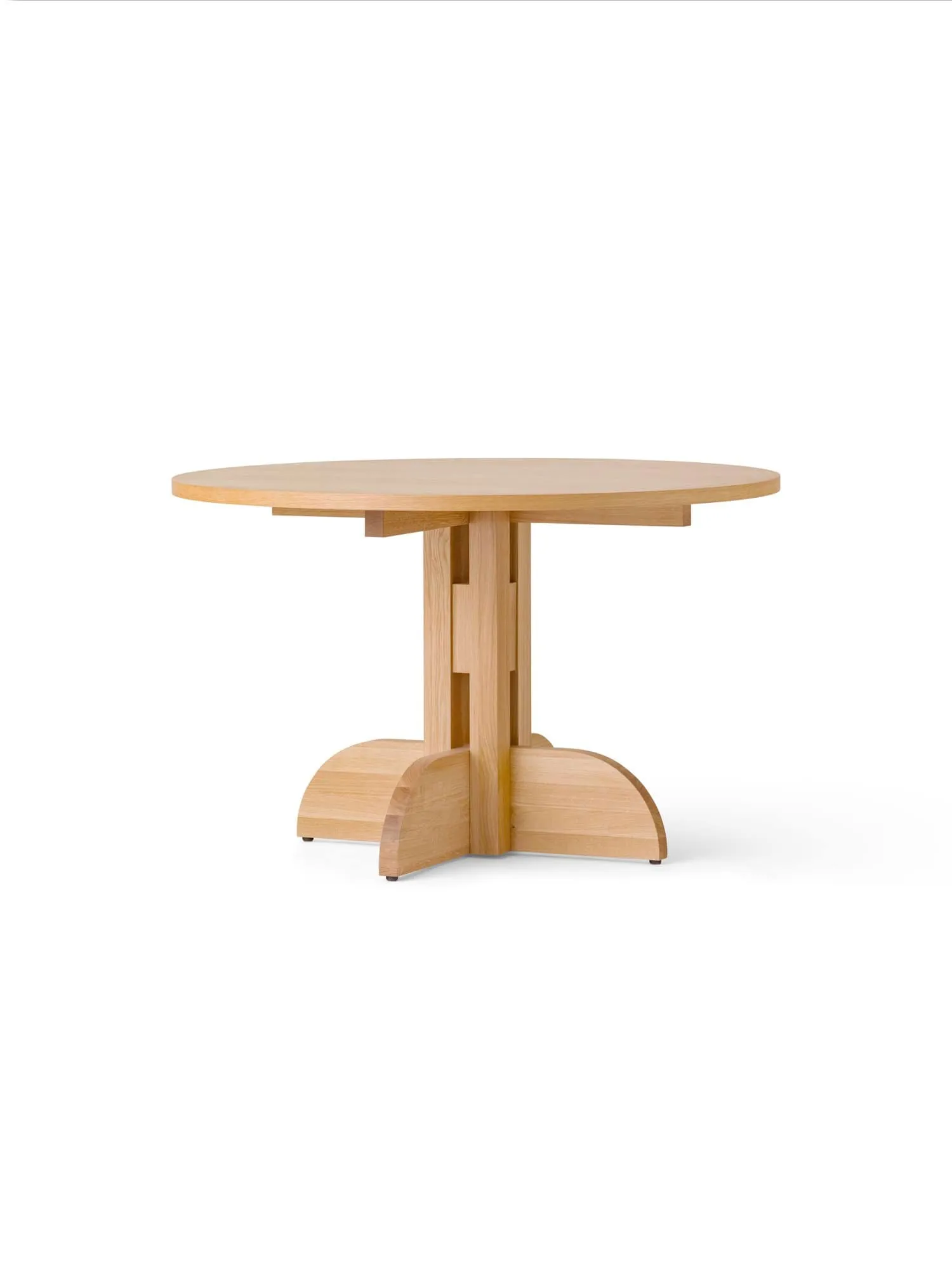 Puffin eettafel eikenfineer Natural, Natuurlijk eikenfineer, Ø120 cm Audo Copenhagen