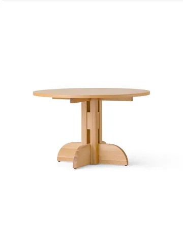 Puffin eettafel eikenfineer Natural - Natuurlijk eikenfineer, Ø120 cm - Audo Copenhagen