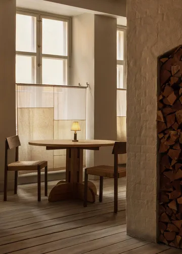 Puffin eettafel eikenfineer Natural - Natuurlijk eikenfineer, Ø120 cm - Audo Copenhagen