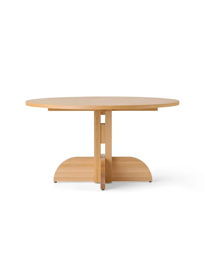 Puffin eettafel eikenfineer Natural - Natuurlijk eikenfineer, Ø140 cm - Audo Copenhagen