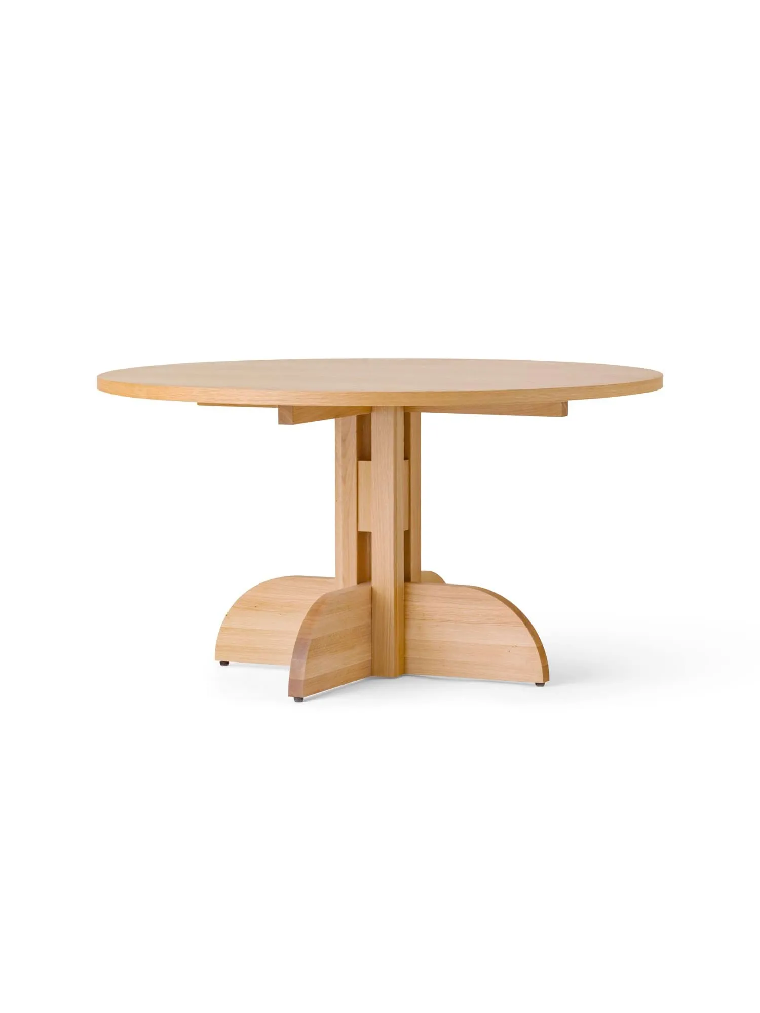 Puffin eettafel eikenfineer Natural, Natuurlijk eikenfineer, Ø140 cm Audo Copenhagen