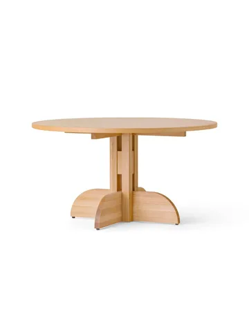 Puffin eettafel eikenfineer Natural - Natuurlijk eikenfineer, Ø140 cm - Audo Copenhagen