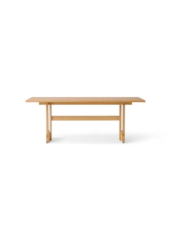 Puffin eettafel eikenfineer Natural - Natuurlijk eikenfineer, 200x95 cm - Audo Copenhagen