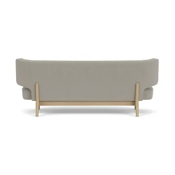 Radiohus Sofa Fully Upholstered RE-WOOL PC1T Global HR BUTTONS Vegetal 4-Legs Base - Re-wool 218-naturel eiken, leren knopen, 2-zits - Audo Copenhagen