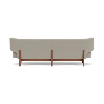 Radiohus Sofa Fully Upholstered RE-WOOL PC1T Global HR BUTTONS Vegetal 4-Legs Base - Re-wool 218-walnoot, lederen knopen, 3-zits - Audo Copenhagen