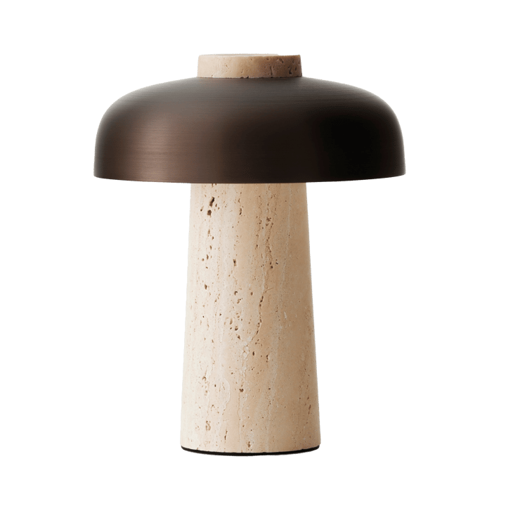 Reverse draagbare tafellamp 24,5 cm - Travertine-bronzed aluminium - Audo Copenhagen