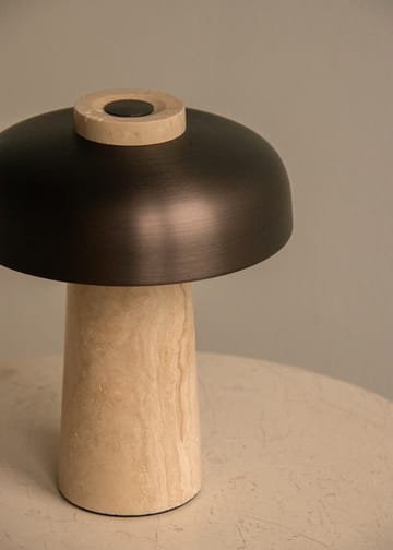 Reverse draagbare tafellamp 24,5 cm - Travertine-bronzed aluminium - Audo Copenhagen