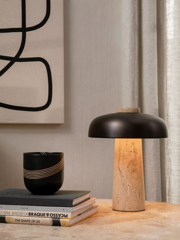 Reverse draagbare tafellamp 24,5 cm, Travertine-bronzed aluminium Audo Copenhagen