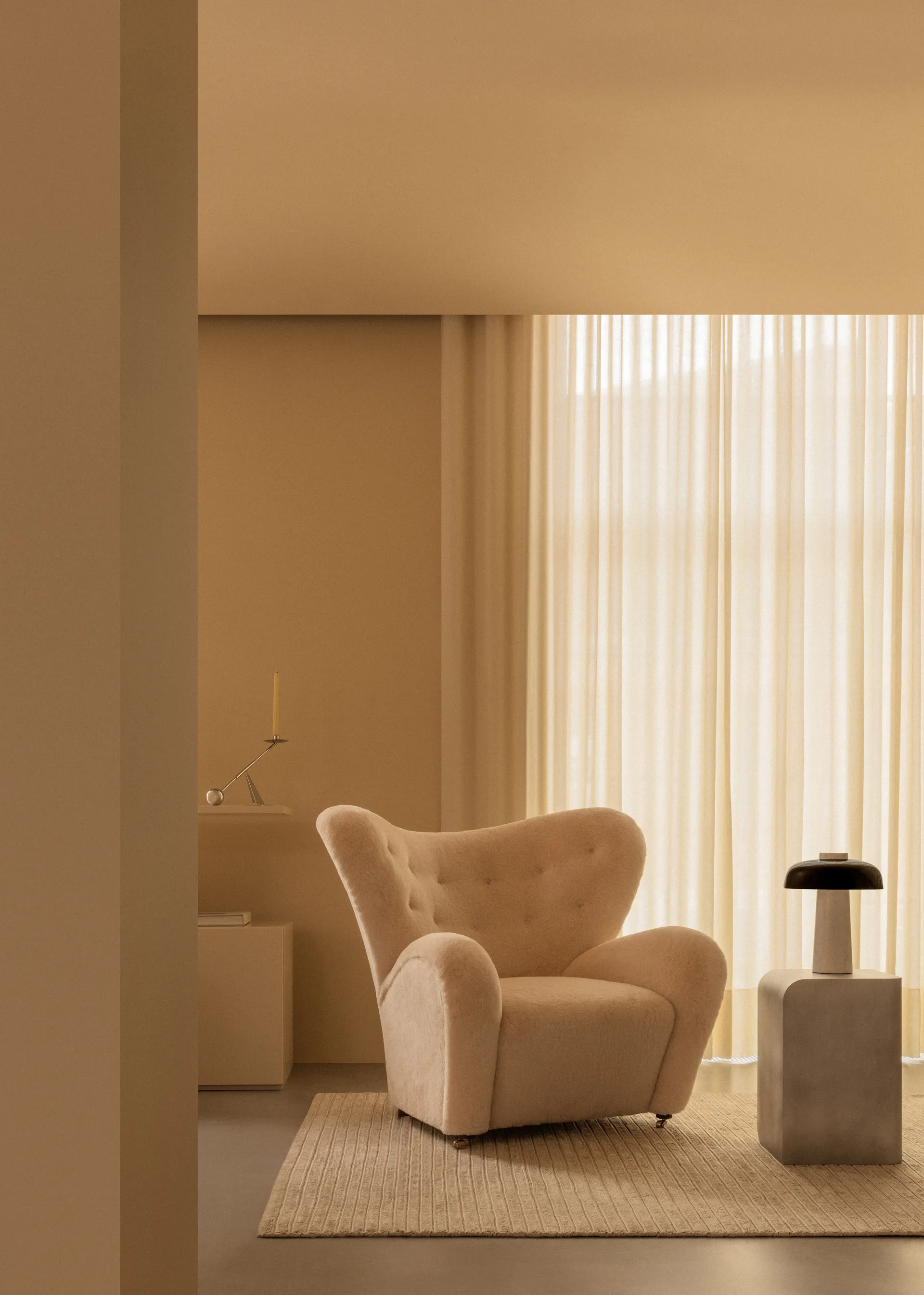 Reverse tafellamp 30 cm, Carrara-black Audo Copenhagen