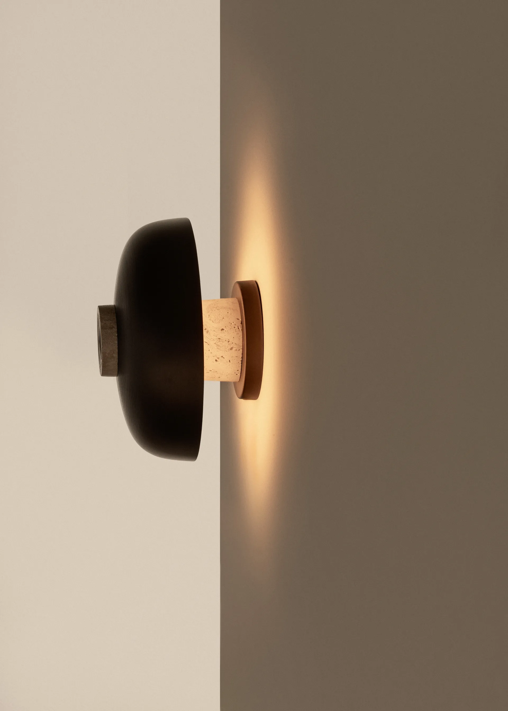 Reverse wandlamp vaste installatie, Bronzed aluminium Audo Copenhagen