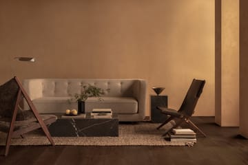 Saxe fauteuil - leer bruin, bruingeolied eiken onderstel - Audo Copenhagen