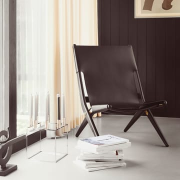 Saxe fauteuil - leer bruin, bruingeolied eiken onderstel - Audo Copenhagen