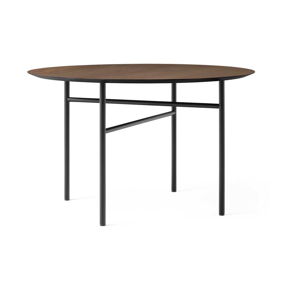 Audo Copenhagen Snaregade tafel rond Zwart-donkergebeitst eikenhout, Ø120 cm