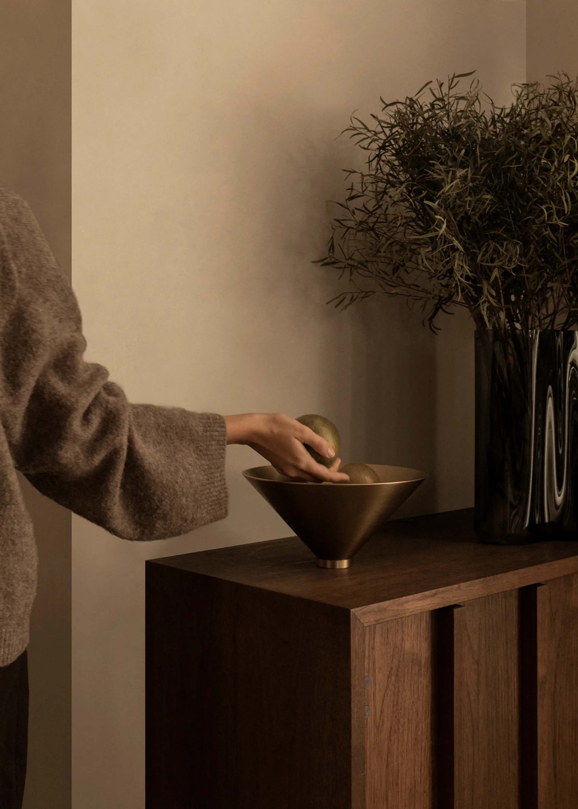 Taupe kom Ø26 cm, Messing Audo Copenhagen